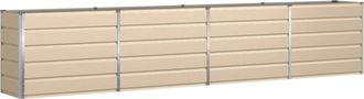 vidaXL Jardinera Marfil 385 X 50 X 75 Cm Acero Galvanizado Vidaxl