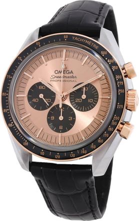 Omega Speedmaster Moonwatch Chronograph Hand Wind Chronometer Pink Dial Mens Watch 310.23.42.50.99.001