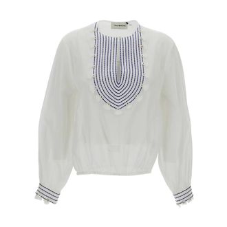 True Royal Blouses, female, White, Size: S Haute Voile