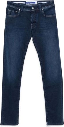 Jacob Cohen Slim-fit Jeans, male, Blue, Size: W35 Indigo Blue Classic Five-Pocket Jeans