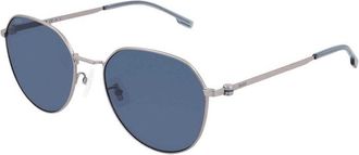 HUGO BOSS Geometrische zonnebril heren (Zilver)