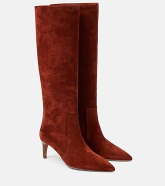 PARIS TEXAS Suede knee-high boots