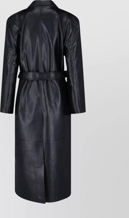 Frankie Shop waist belted long length lapels pockets