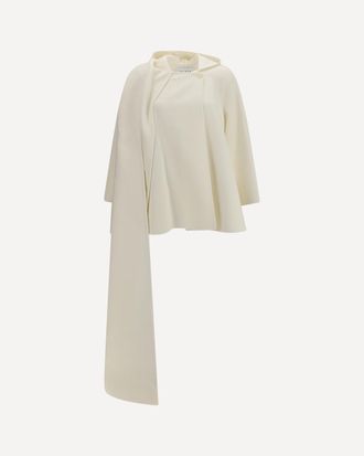 Alaia Wool Coat with scarf Female 36
