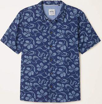 FatFace Hibiscus Print Shirt - Indigo