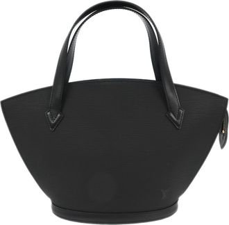 Louis Vuitton Saint Jacques Handbag Epi Leather Black Leather Handbag (Pre-Owned)