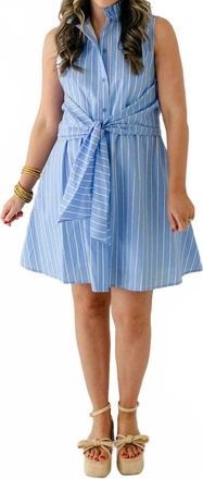 Jade Yoga Cierra Stripe Dress In Blue