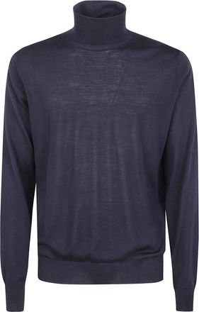 FILIPPO DE LAURENTIIS Royal Merino Turtleneck Sweater - Heren - Coltruien - Blauw - 5XL - Wol - Truien & Vesten