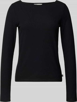 Tom Tailor Denim Slim Fit Langarmshirt aus Viskose-Mix in Black, Gr&ouml;&szlig;e XL