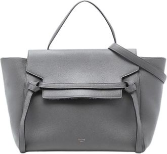Celine Pre-owned Handbags, female, Gray, Size: ONE SIZE Pre-owned Vintage Leather Handbag
