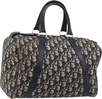 Dior Pre-owned Handbags, female, Blue, Size: ONE SIZE Pre-owned Trotter Boston Bag