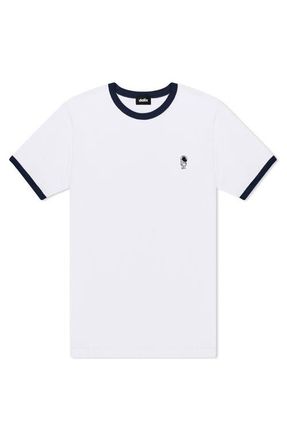 Dalix Mens Astronaut Jersey Ringer Tee in White Navy at Nordstrom, Size Xx-Large