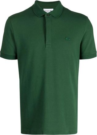 Lacoste Paris Stretch Piqu&eacute; Polo - Heren - Polos - Groen - M - Katoen - Tops