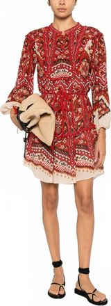 Farm Rio Ainika Pineapple Dress In Red