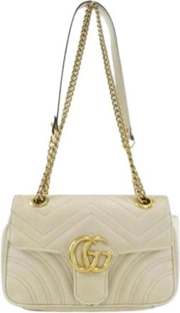 Gucci Pre-owned Borsa a Spalla GG Marmont - - Pre-owned - Donna - Bianco - ONE SIZE