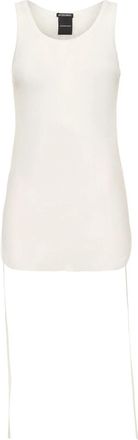 Ann Demeulemeester Mara gerimpelde cropped tanktop van licht katoenen rib