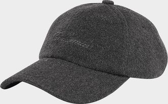 Jacquemus Men & apos;s Wool Logo Baseball Cap