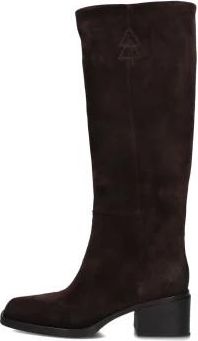 Elena Iachi E4412 Over-knee Laarzen - Dames - Laarzen met Hak - Bruin - 40 EU - Su&egrave;de - Schoenen