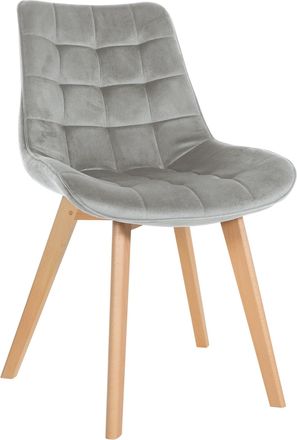 Clp Silla De Comedor Brook En Terciopelo Gris