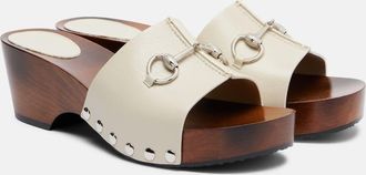 Gucci Horsebit leather clogs