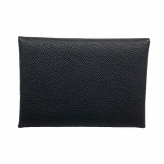 Herm&egrave;s Black Epsom Leather Coin Purse/Coin Case (Pre-Owned)