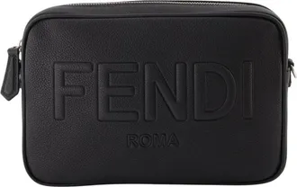 Fendi Cross Body Bags, male, Black, Size: ONE SIZE Roma Camera Case