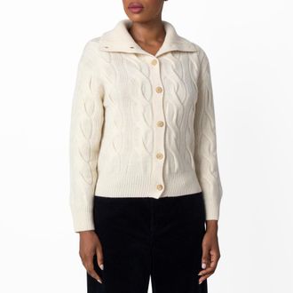 Polo Ralph Lauren Cable-Knit Wool Cashmere Cardigan, Size X-Small