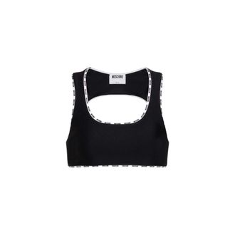 Moschino Lycra Top - Dames - Tops - Zwart - Maat: L Polyamide
