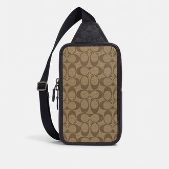 Coach Sullivan Pack In Blocked Signature Canvas