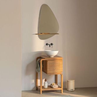 Sklum Conjunto De Mueble De Ba&ntilde;o En Madera De Teca Bradley Sklum