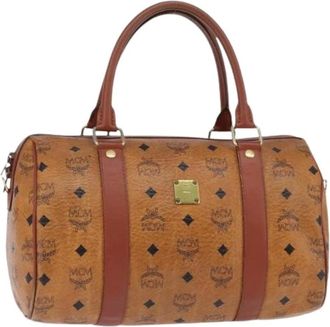 MCM Pre-owned Weekend Bags, female, Brown, Size: ONE SIZE Pre-owned Weekend Bag