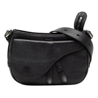 Dior Pre-owned Cross Body Bags, female, Black, Size: ONE SIZE Pre-owned Leather Satchel