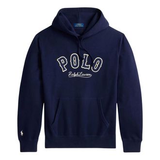 Ralph Lauren Hoodies, male, Blue, Size: XL RL Fleece Western Logo Hoodie