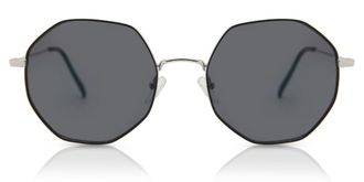 SmartBuy Collection Geometric Full Rim Metal Mens Prescription Sunglasses Silver Size 55 - SmartBuy Collection