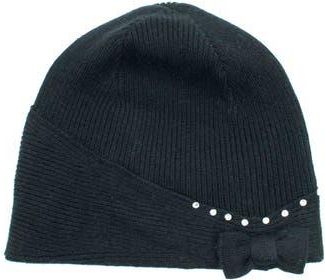 Portolano Rhinestone Bow Beanie in Black at Nordstrom Rack