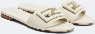 Fendi FF leather slides