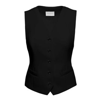 Andiata Maria Vest - Dames - Jassen - Zwart - Maat: M Zijde