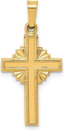 Diamond2Deal 14k Yellow Gold Polished Celtic Cross Pendant