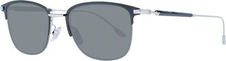 Longines Mens L530s Sunglasses Square Style - Grey Metal - One Size
