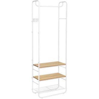 Vasagle Vasagle - Appendiabiti con Scarpiera per Ingresso, Attaccapanni con Ripiani Portaoggetti, per Soggiorno, Camera da Letto, 58 x 28 x 181 cm, Stile