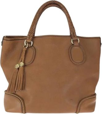 Gucci Pre-owned Handbags, female, Brown, Size: ONE SIZE Pre-owned Marrakech Leather Tote Bag