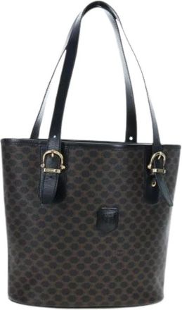 Celine Pre-owned Vintage Tote Bag - Dames - Vintage Shopper - Zwart - ONE Size - Leer - Vintage
