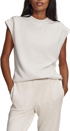 Varley Double Soft Cap Sleeve Sweatshirt in Ivory Marl at Nordstrom, Size X-Small