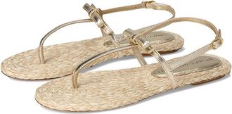 Stuart Weitzman Felicity Espadrille Sandal Womens Wedge Shoes Light Gold/Natural : 11.5 M, Leather