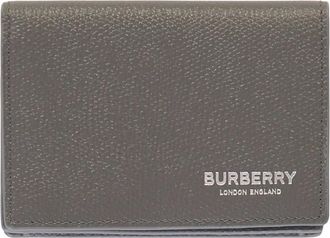 Burberry Flint Kaarthouder - Heren - Portefeuilles - Grijs - ONE Size - Leer - Accessoires