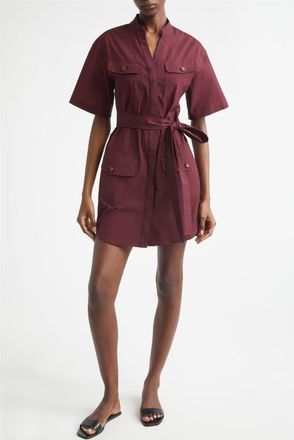 A.L.C. Quinn Mini Shirtdress in Plum at Nordstrom, Size 00