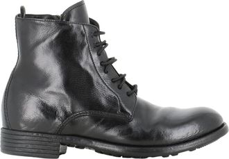 Officine Creative Calixte Veterlaarsjes - Dames - Veterlaarzen - Zwart - 37 1/2 EU - Leer - Schoenen