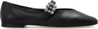 Roger Vivier Efflorescence Ballerinas - Dames - Ballerinas - Zwart - 40 EU - Leer - Schoenen