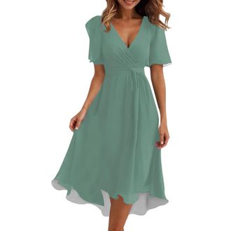 Generic Boho Dresses for Women UK Cute Dress Maxi Petite Long Sexy for Prom Mint Green Dress 65S Fancy Dresses Boots Ladies Nigresses 12-28 with Sleeves Maxi 