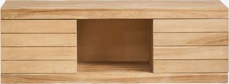 Sklum Conjunto De Mueble De Ba&ntilde;o Suspendido 120x45 Cm En Madera De Teca Olyvanna Sklum